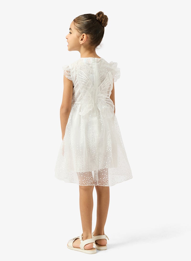 Pinata White Fairy-Wing Occasion Dress - Image 2